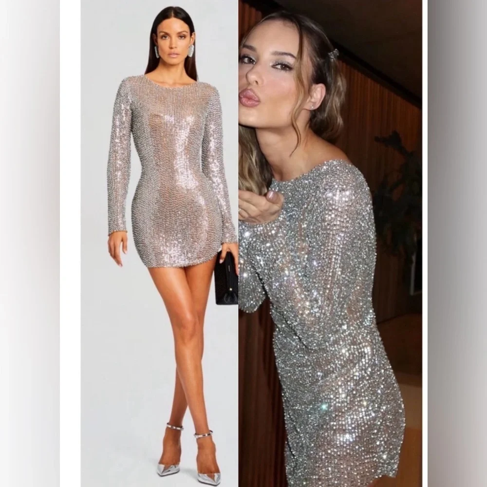 Retrofete Malaya Sequin Embellished Dress Size XS